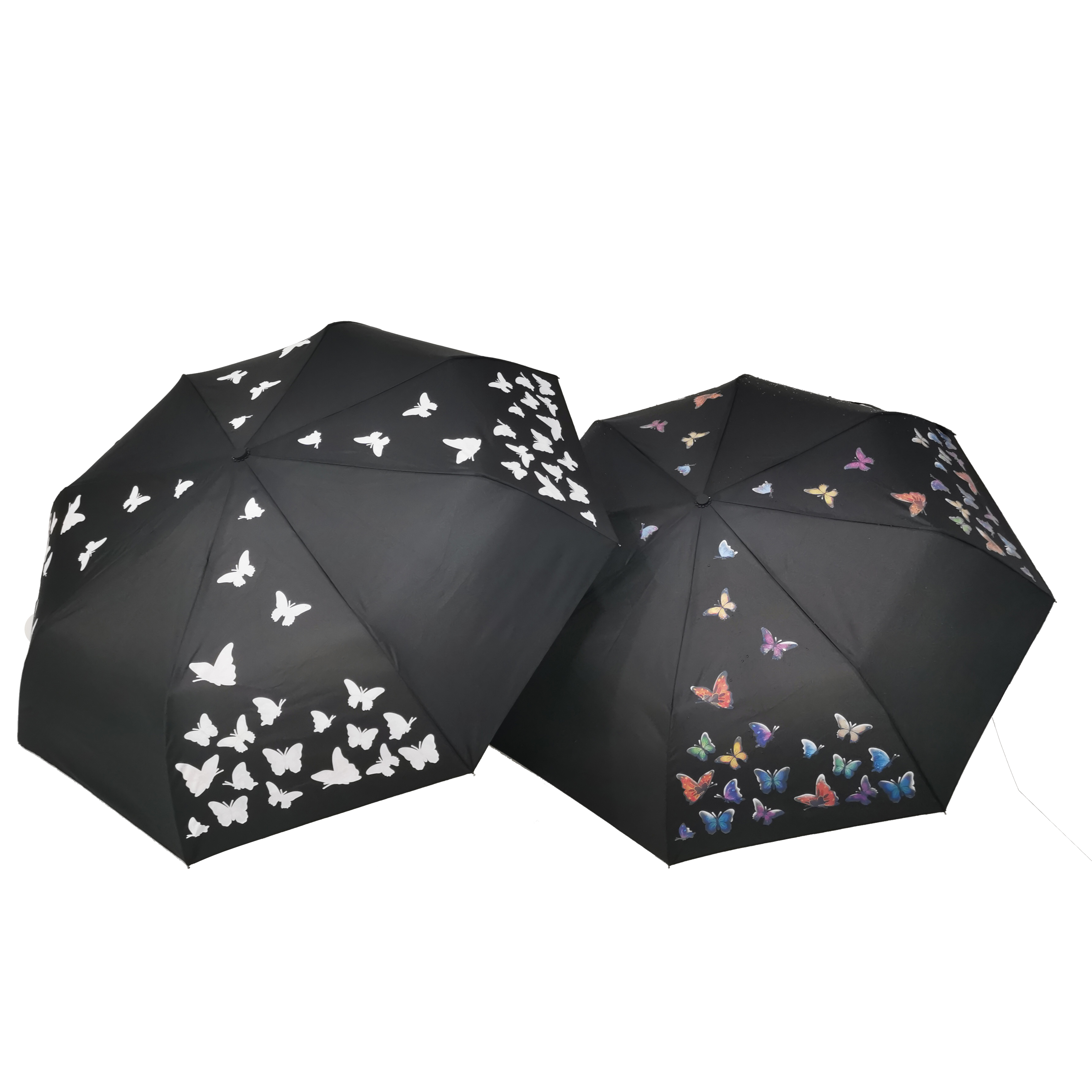 رنگ تبدیل کرنے والی تین تہ کرنے والی چھتری